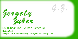 gergely zuber business card